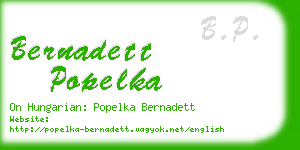 bernadett popelka business card